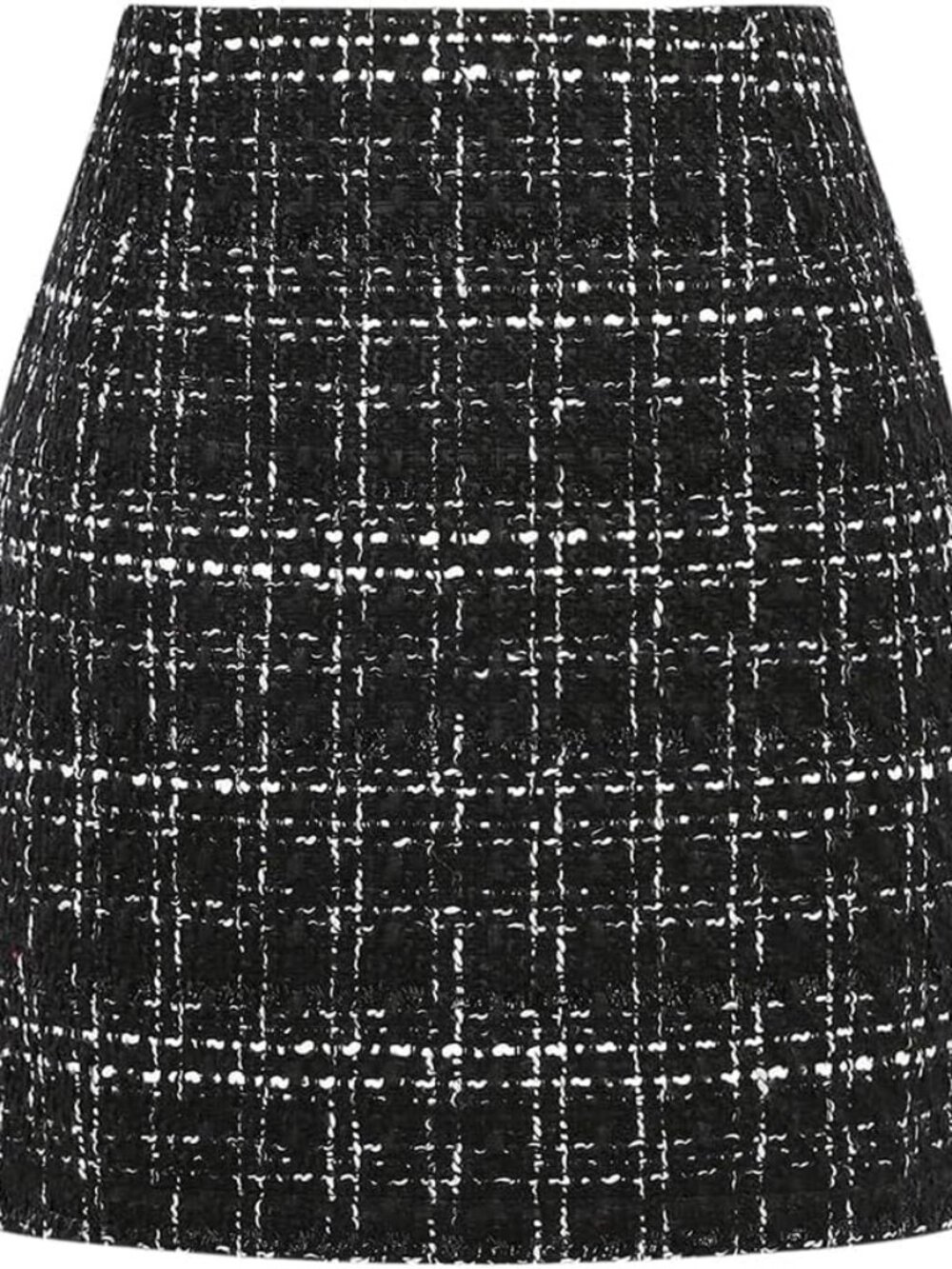 Womens Wool Plaid Mini Skirt Fall Winter High Waisted Bodycon Pencil Skirt